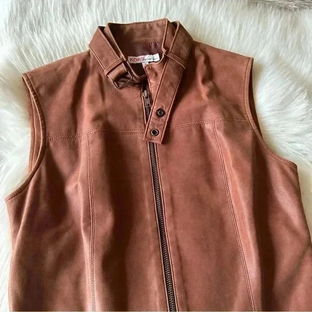 Korks Michael Kors Genuine Leather Vest - Picture 2 of 8